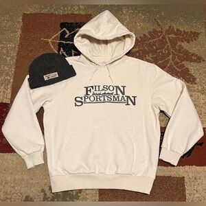 Filson Prospector Sportmans Whitetail Deer Buck Stag Hoodie + Ragg Wool Beanie